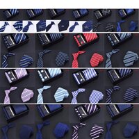 AngelCity 5 Pieces Set Gift Box Business Formal Necktie Handkerchief Cufflink Mens Tie