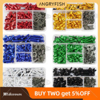 Angryfish 177 Cái / hộp Nhôm Kính Chắn Gió Vít Nhiều Màu Sắc Dây Ốc Vít Bộ Xe Máy Fairing Bu Lông Bộ Xe Máy Sửa Đổi Phần