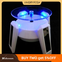 Angryfish 4 feet chạy bằng năng lượng mặt trời Airship Trang sức xoay Giá đỡ màn hình có đèn LED Tấm xoay Bàn trưng bày Chân đế trang trí