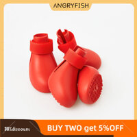 Angryfish 4 Thú Cưng Boot Chó Bảo Vệ Chân Giày Đi Mưa Tất Cao Su Chống Trơn Trượt Cho Nhỏ Vừa Chó Lớn Đồ Dùng Cho Thú Cưng