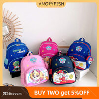Angryfish Ba Lô Trẻ Em Có Hộp Đựng Bút Chì Thời Trang Hoạt Hình Dễ Thương Dây Kéo Túi Đi Học Cho Bé Trai Bé Gái Quà Tặng