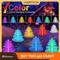 Angryfish Đèn sân vườn năng lượng mặt trời Cảnh quan chống nước ngoài trời Trang trí sân vườn Đèn bãi cỏ 7 màu Thay đổi sứa Đèn năng lượng mặt trời