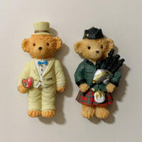 Anh Bagpipe Kẻ Sọc Váy Gấu Quý Ông Gấu Sơn Ba Chiều Tủ Lạnh Nam Châm Miếng Dán Du Lịch Anh Quà Lưu Niệm