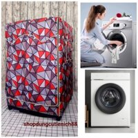 (Ḍành cho Electrolux 8-11kg) - Áo trùm máy giặt Cửa Ngang vải 2 mặt không bị bong tróc vải,khóa kéo,dây kéo loại to,bền