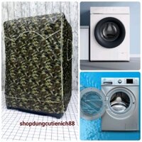 (Ḍành cho Electrolux 8-11kg) - Áo trùm máy giặt Cửa Ngang vải 2 mặt không bị bong tróc vải,khóa kéo,dây kéo loại to,bền