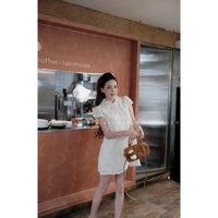 (Ảnh chụp thật) Váy babydoll cổ sen cúc ngọc kèm váy 2s lụa