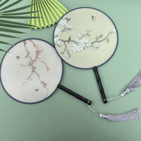 Ảnh Hai Mặt Hình Đạo Cụ Sàn Diễn Nhóm Quạt Với Hanfu Dance Cổ Tròn Mờ Hiệu Suất Chụp Ảnh Sản Phẩm Mới