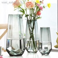 ◙Ánh sáng mới sang trọng phong cách Châu Âu phong cách tối giản bình thủy tinh trong suốt nước nuôi hoa loa kèn hoa hồng