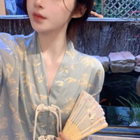 Ánh sáng sang trọng cổ tích quốc gia phong cách bắt chước lụa đồ ngủ của phụ nữ Homewear phù hợp với