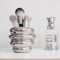 Ánh Sáng Sang Trọng Cọ Trang Điểm Lưu Trữ Ống ins Phong Cách Để Bàn Đồ Trang Trí Cao Cấp Hộp Bảo Quản Trang Điểm Phấn Mắt Bút Lông Mày