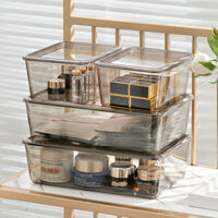 Ánh Sáng Sang Trọng Hộp Bảo Quản Hộ Gia Đình Hộp Bảo Quản Bằng Nhựa Trong Suốt Quần Áo Tủ Quần Áo Hộp Đựng Đồ Chơi Đồ Ăn Nhẹ Hộp Bảo Quản Có Nắp