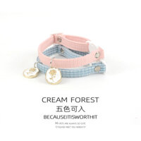 Ánh Sáng Sang Trọng Retro Phong Cách Chanel Vòng Cổ Thú Cưng Liệt Kê Mèo Khóa An Toàn Ánh Sáng Dễ Thương