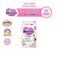 ANH Tã/bỉm dán Merries size M - 64 miếng (Cho bé 6 - 11kg) az