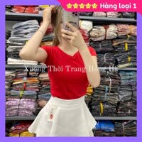 ✅Ảnh thật 100% ✅☘️ Áo phông trơn cổ tim , áo thun trơn☘️ ( 10 màu )
