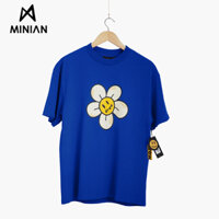 [ẢNH THẬT 100%] Áo Thun Mặt Cười, Form Oversized Unisex Tay Lỡ Màu Xanh Nước Biển, Áo Drew House Daisy SS Tee Royal Blue