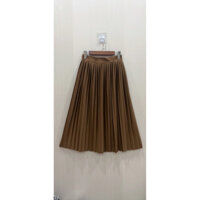 ẢNH THẬT 100% CHÂN VÁY XẾP LY, DẬP LI DÀI MÀU NÂU ĐẬM ( có bigsize)