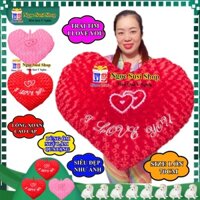 [ẢNH THẬT 100%] Gấu Bông Gối Ôm Trái Tim Tình Nhân VALENTINE Lớn I LOVE YOU Dùng Ôm Ngủ Quà Tặng Trang Trí [ CỰC ĐẸP]