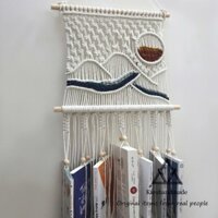 Ảnh thật 100% sản phẩm của Tiệm. Giá sách treo tường Macrame