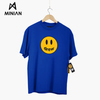 [ẢNH THẬT 100%]Áo Thun Mặt Cười, Form Oversized Unisex Tay Lỡ Màu Xanh Nước Biển, Áo Drew House Mascot SS Tee Royal Blue