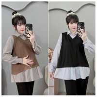 [Ảnh Thật] Áo Bầu Thu Đông HOt Hit - Mềm Đẹp Trẻ Trung Nhất, Mẹ Bầu Mặc Cực Thoải Mái- AD31