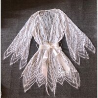 (Ảnh thật) Áo choàng ngủ ren quyến rũ