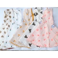 Ảnh thật - Áo choàng xô muslin 4 lớp cho bé từ 0-2 tuổi