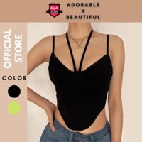 [Ảnh Thật] Áo Kiểu Corset Buộc Dây Chữ V Cúp Ngực Dành Cho Nữ Phong Cách Sexy Quyến Rũ [AdorablexBeautiful]