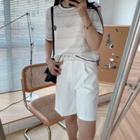 [Ảnh thật] Áo montoghi thêu hoa ngực mềm mát