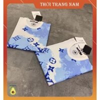 [Ảnh thật] Áo phông LV loang xanh da trời , áo phông nam nữ- Bơ Qoutique New  ཾ  ྇  ྇