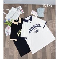 ẢNH THẬT - Áo polo Ausleben tay lỡ 100% cotton mềm mịn, mix cổ, ao polo, áo có cổ nam nữ mặc được unisex ulzzang