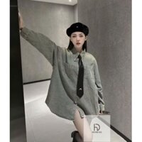 (ảnh thật) ÁO SƠ MI BÒ NỮ TẶNG KÈM VÀ VẠT CỰC XINH