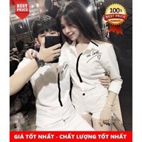 (Ảnh thật) Áo Sơ Mi Cặp Đôi In Love Cao Cấp | Áo Đôi Nam Nữ Đẹp