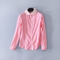[Ảnh Thật] Áo sơ mi nữ cổ phối ren Quảng Châu A114