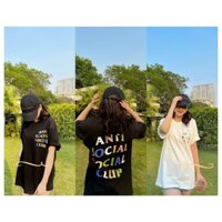 [ẢNH THẬT] Áo thun nam nữ Anti social social club, áo thun tay lỡ unisex