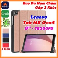 [Ảnh Thật] Bao da Lenovo Tab M8 Gen-4 8" 2023 TB300FU Gấp 3 Khúc Lưng Cứng Có Nam Châm