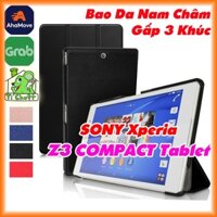 [Ảnh Thật] Bao Da SONY Xperia Z3 Compact Tablet 8.0" 2015 Gấp 3 Khúc Lưng Cứng Có Nam Châm