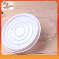 [Ảnh thật] Bộ 50 hộp nhựa đựng bánh tròn 18cm đế trắng A022 đựng bánh bông lan trứng muối, rau cau, bánh bò