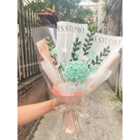 (ẢNH THẬT) Bó hoa cẩm tú cầu kẽm nhung làm sẵn tặng 20/11