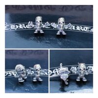 [Ảnh Thật] Bông tai Chrome Heart Foti bạc 925 cao cấp fullbox.