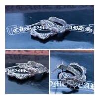 [Ảnh Thật] Bông tai Chrome Heart tròn bạc 925 cao cấp fullbox.