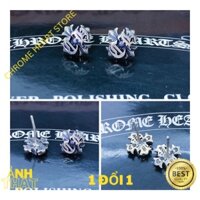 [Ảnh Thật] Bông tai Chrome Heart Logo CH bạc 925 cao cấp fullbox có bảo hành - Chrome Heart Store