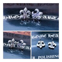 [Ảnh Thật] Bông tai Chrome Heart Anchor bạc 925 cao cấp fullbox.