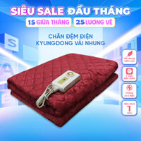 [ẢNH THẬT] Chăn đệm điện KyungDong vải Nhung- chăn điện hàng đầu Hàn Quốc