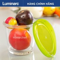 (Ảnh thật - Chính hãng) Hộp thủy tinh đựng thực phẩm tròn cao Luminarc Keep'N 84cl - H8323, dùng vi sóng, máy rửa bát