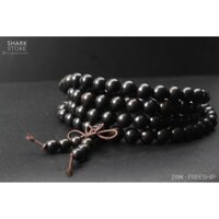 (Ảnh thật) Chuỗi vòng gỗ Mun đen 108 hạt siêu đẹp 8 li