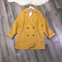 (ảnh thât+clip)áo dạ nữ 4 cúc túi vuông a163