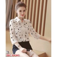 [ẢNH THẬT] Combo 15 ÁO sơ mi NỮ THUN COTTON SIÊU ĐẸP 2 MÀU ĐEN TRẮNG MA11333