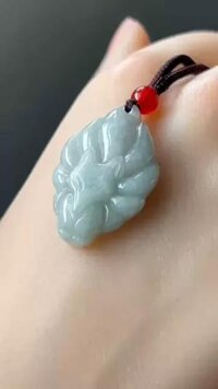 [Ảnh Thật] Cửu Vỹ Hồ Ly Tình Duyên May Mắn Ngọc Cẩm Thạch Jade A 31x21x7mm