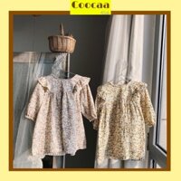 [Ảnh thật] Đầm dài hoa nhí style Hàn Quốc cho bé gái size 80-120