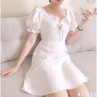 (Ảnh Thật) Đầm trắng tinh khôi from công chúa nhẹ nhàng 👗 ྇